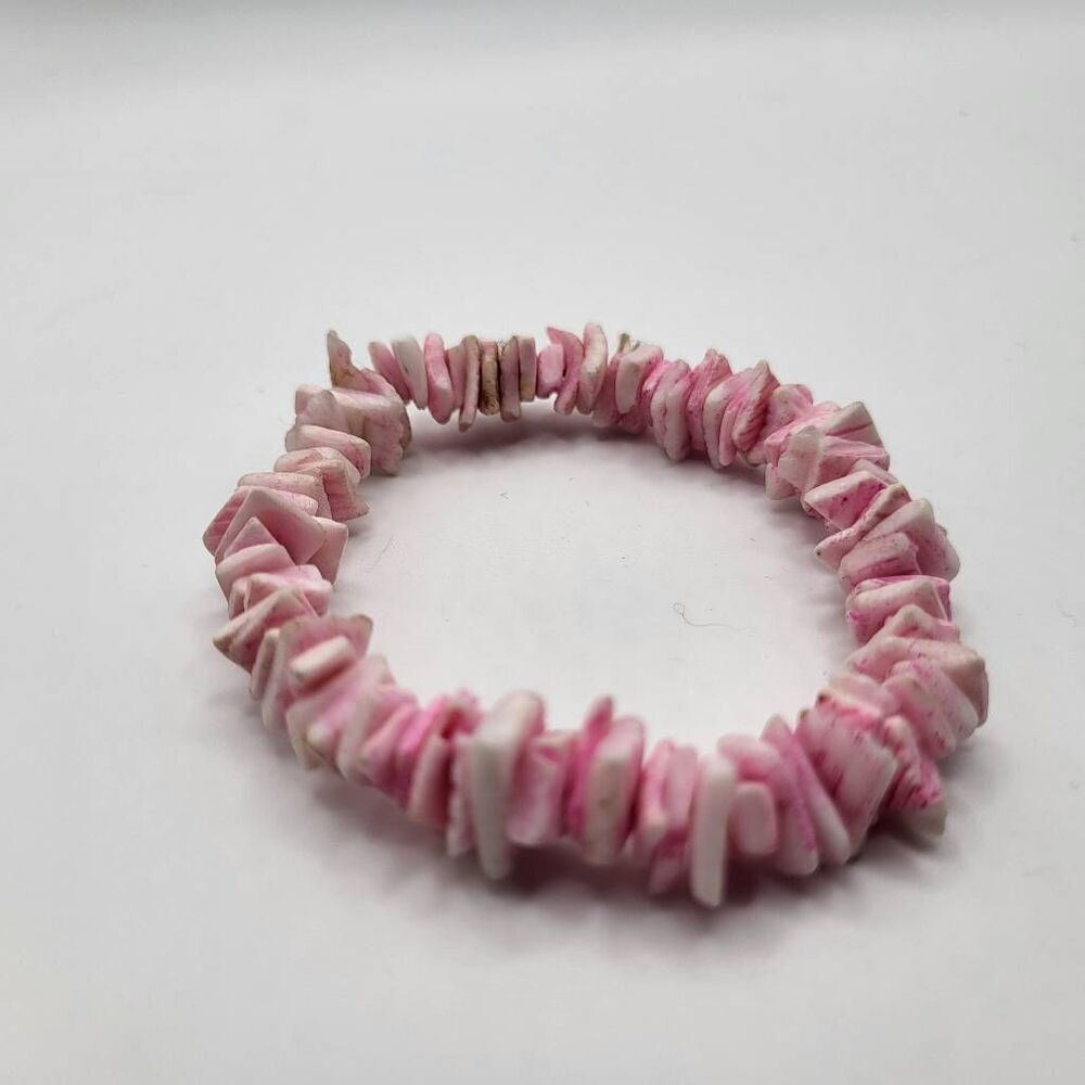 Vintage 90s Pink Puka Shell Bracelet